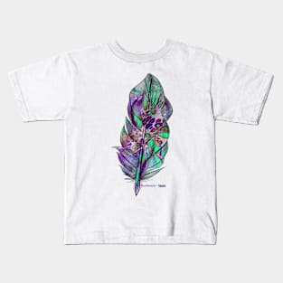 Feather Glitch #5 Kids T-Shirt